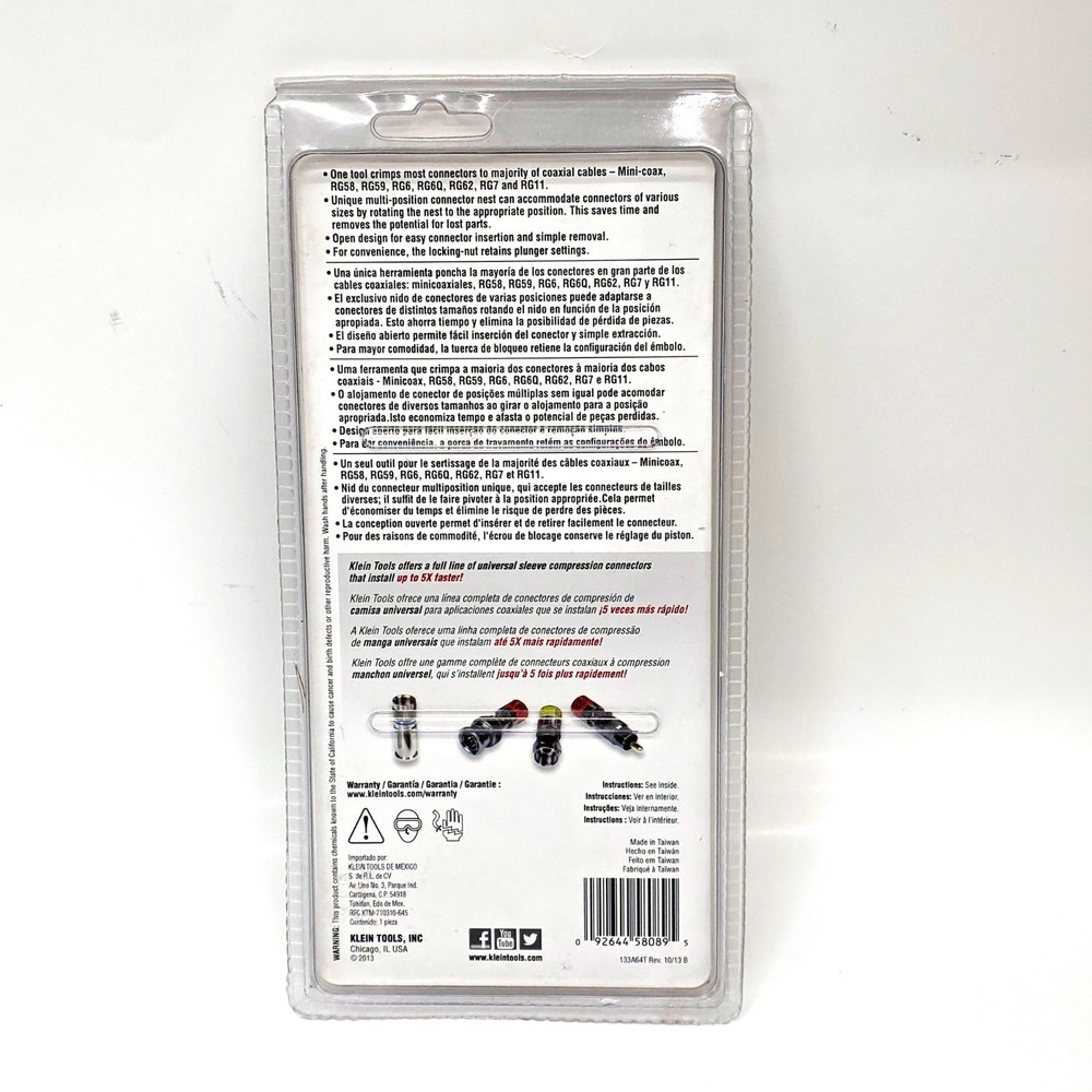 Klein Tools VDV211-063 Heavy-Duty Multi-Connector Compression Crimper