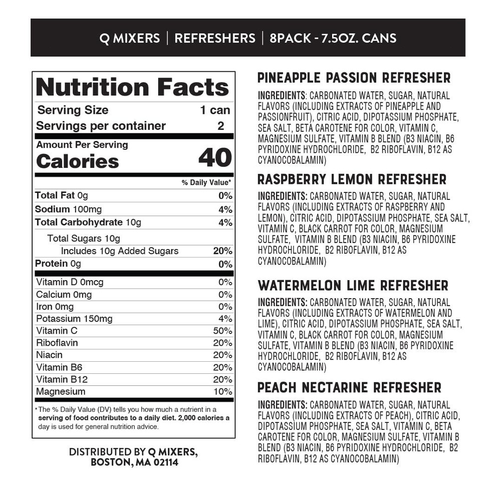 Delicious 8-Pack Q Refreshers – Sparkling Hydration with Electrolytes & Flavor
