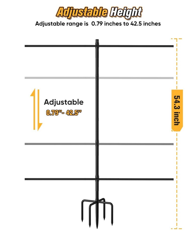 Ardier Adjustable Shooting Target Stand with 5-Prong Base, Medium, Black