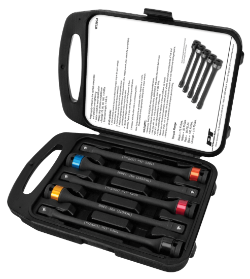 Performance Tool W32903 5-Piece Torque Limiting Extension Tool Set