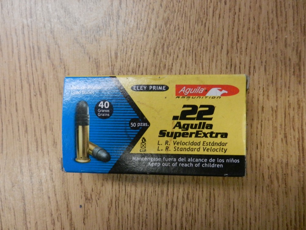 Aguila .22  Super Extra Long Rifle Empty Ammo Box Used