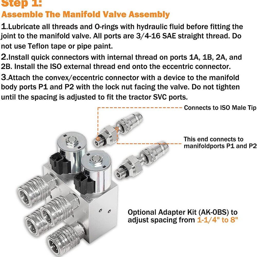 Hydraulic Multiplier, SCV Splitter / Diverter Valve with Couplers and Switch Box