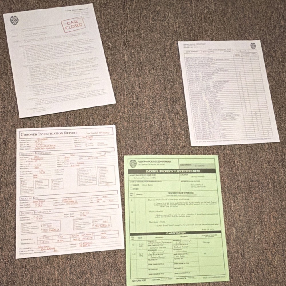 Unsolved Case Files Jamie Banks Murder Mystery Game Cold Case Evidence Documents
