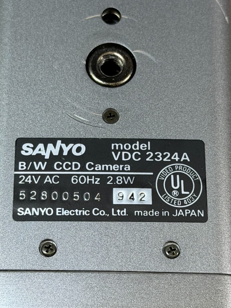 Sanyo B/W CCD Camera VDC 2324A Works Ships Fast!!!