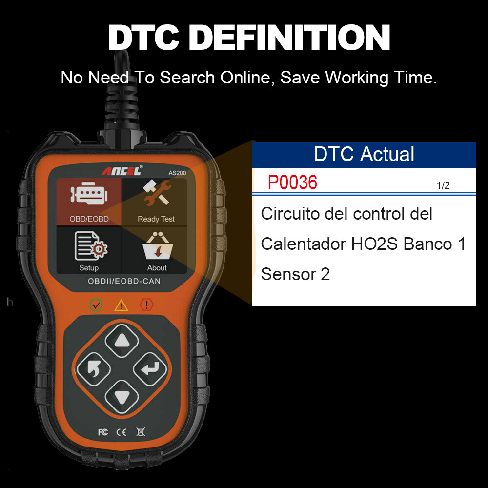 ANCEL AS200 Car Fault Code Reader OBD2 Scanner Check Engine Diagnostic Tool DTC