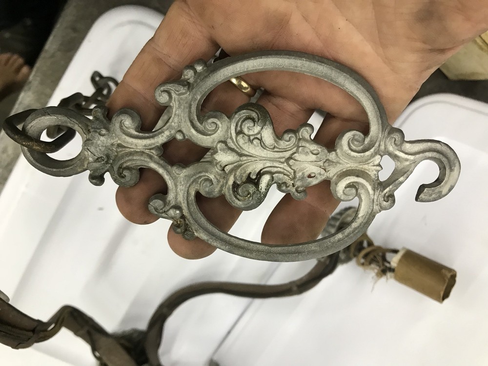 1924 ?? Riddle CO Light Fixture Chandelier #1