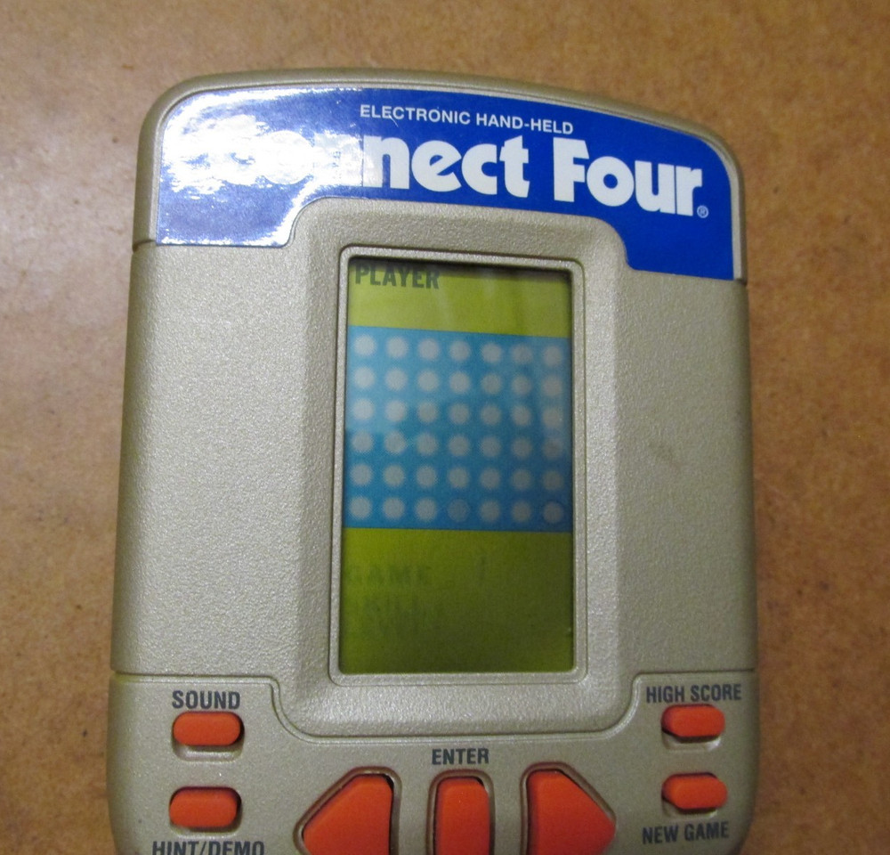 Connect Four Gold Edition Milton Bradley Electronic Handheld Game 1995