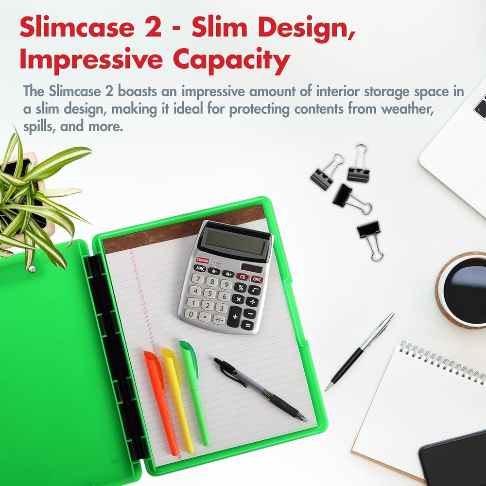 Slimcase 2 Plastic Clipboard with Storage and Side Opening