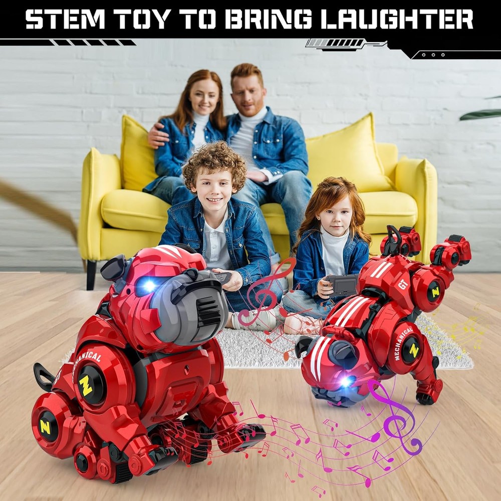 Robot Dog for Kids, Remote Control Rechargeable Programing Stunt Robo...