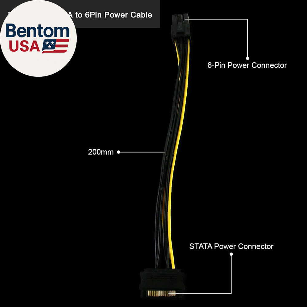 GPU Riser for Ethereum Mining Rigs, PCIE Risers for ETH Mining Rigs, 6PCS Black