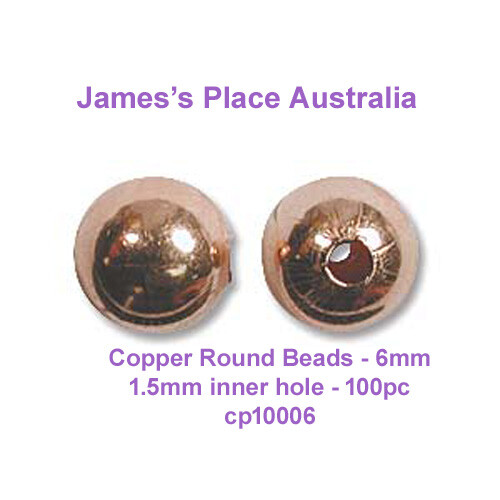 Copper Round Beads - various sizes