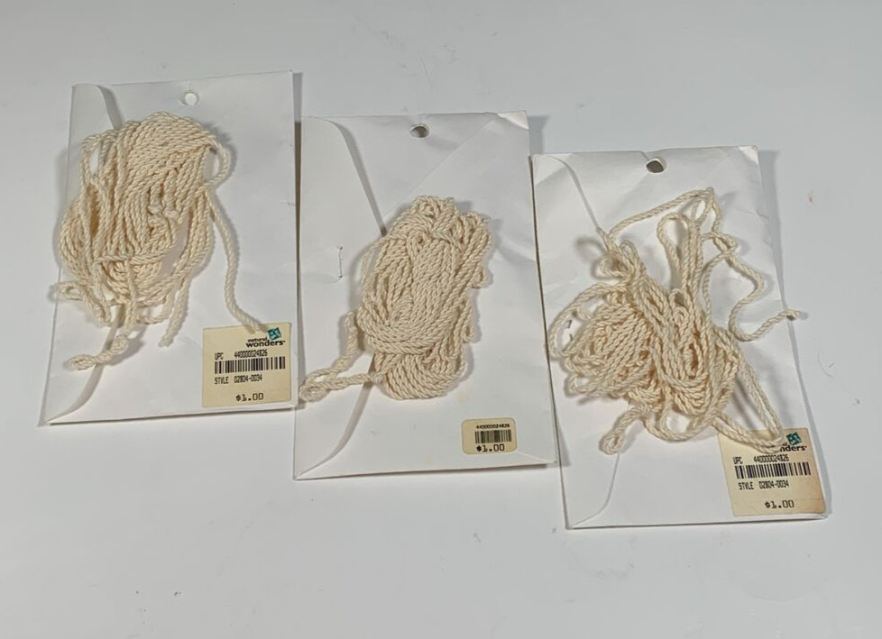 3 - Yomega Yoyo Replacement 1990s Cream Strings Each Pack Vintage
