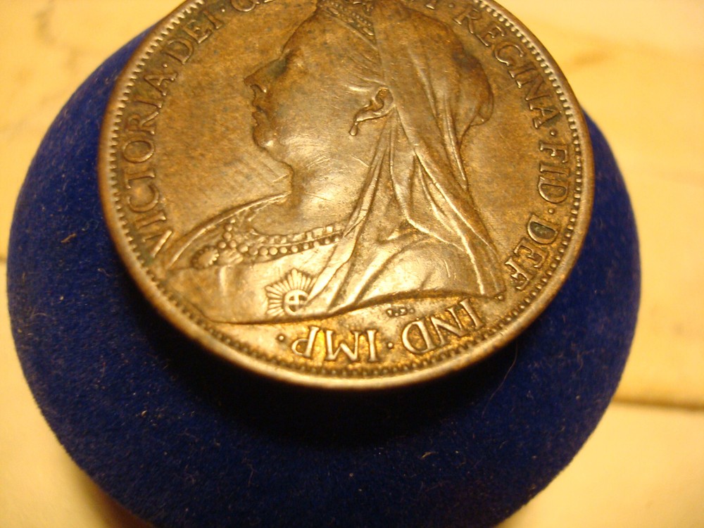 1901 Great Britain One Penny Coin