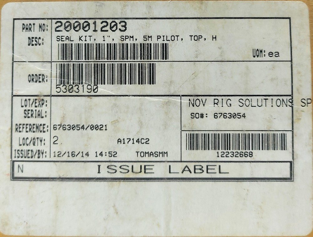 CTRL System 18100-101C O-Ring 20001203