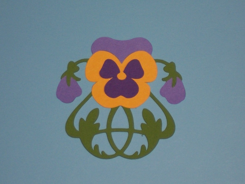 "PANSY" cardstock die cut......USE FOR SCRAPBOOK, FRAMES, ETC.