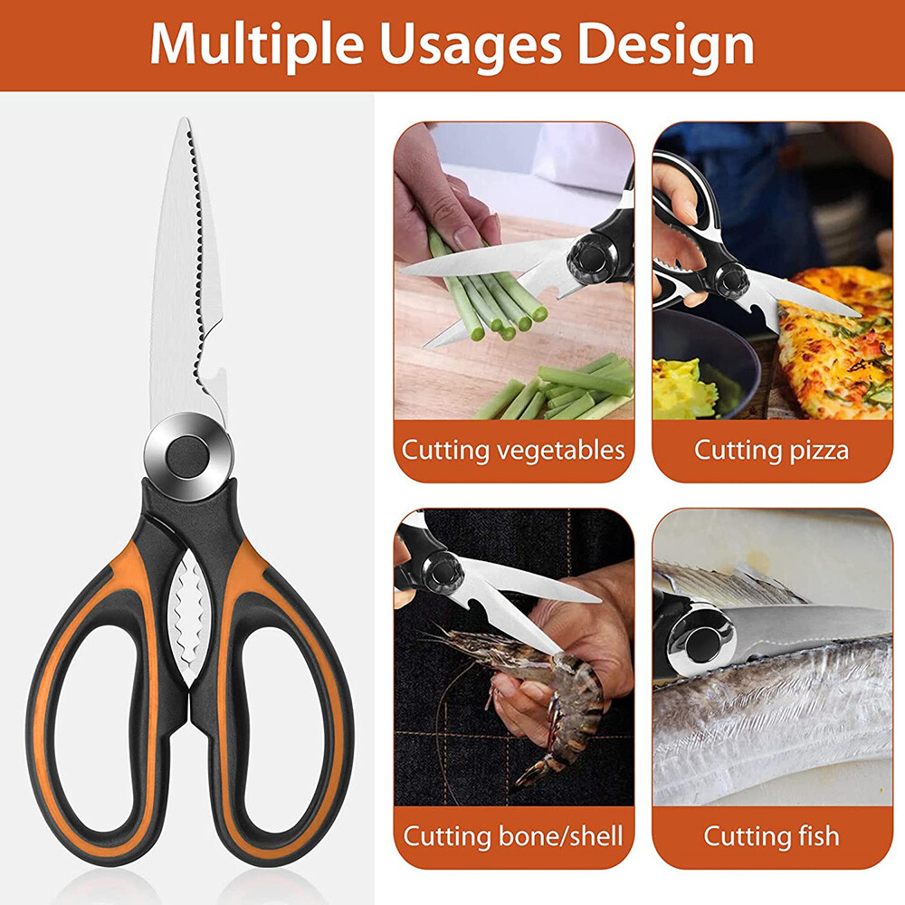 2 Pack Heavy Duty Kitchen Shears Stainless Steel Kitchen Scissors Ultra Sharp