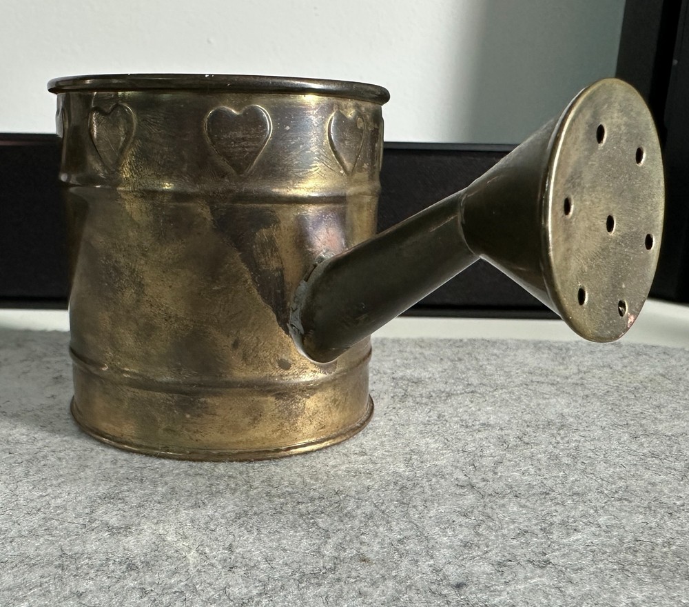 Mini Watering Can With Hearts (Cute)