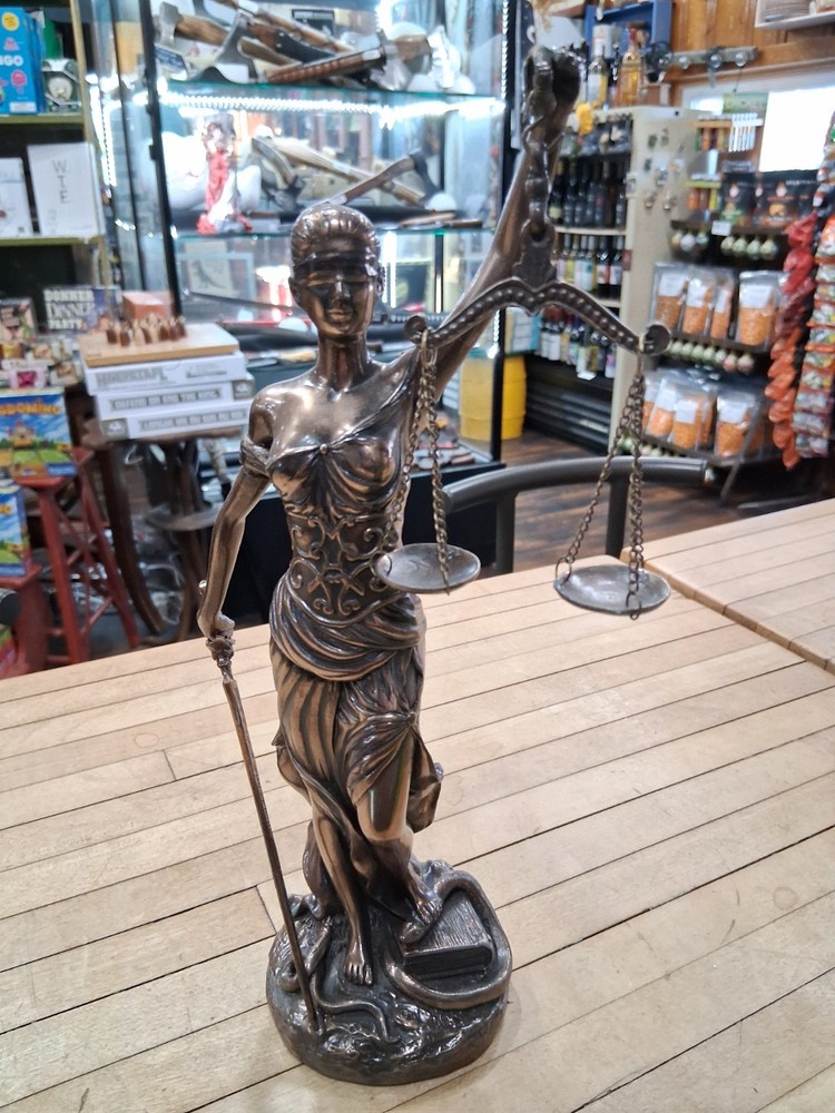 Lady Justice Blindfolded Scale Sculpture Figurine