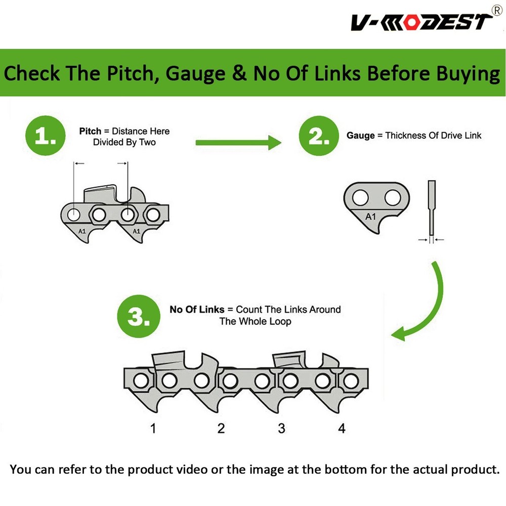 20" Full Chisel Saw Chain For Echo CS590 Timberwolf Chainsaws 3/8" .050" 70DL
