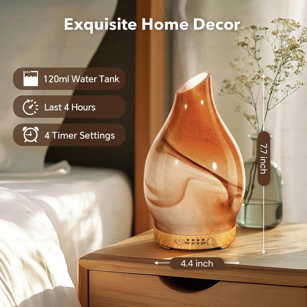 JOYOLO Essential Oil Diffuser, 120 ml Glass Aromatherapy Diffuser Dessert