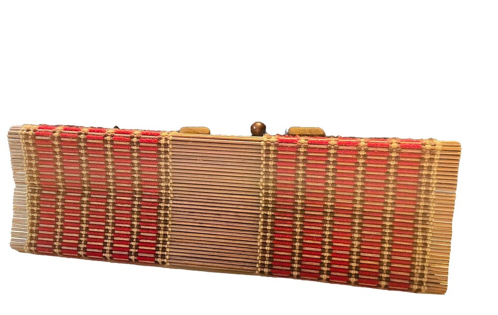 Collapsible Double Handle Matchstick Shade Tote/Purse