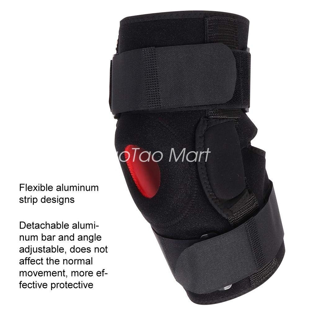 Hinged Knee Brace Compression Sleeve Joint Support Open Patella Stabilizer Wrap