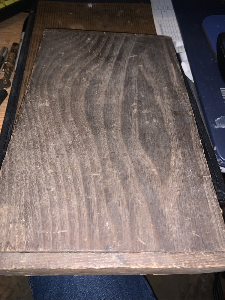 Vintage Drill Bit Wood Case No Drills