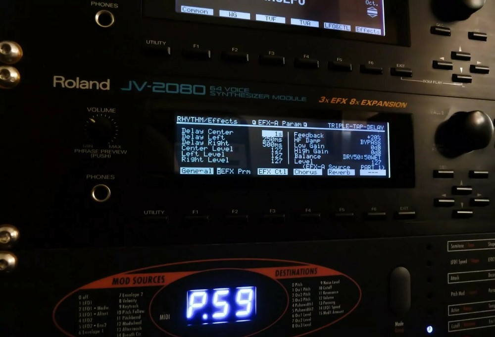 Roland XV-5080 Custom LUX (Negative) LED Display !