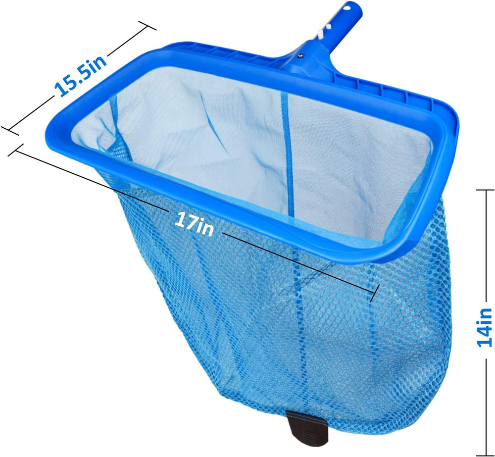 Swimming Pool Skimmer Net Fine Mesh Pool Leaf Rake Net Double-Layer Deep