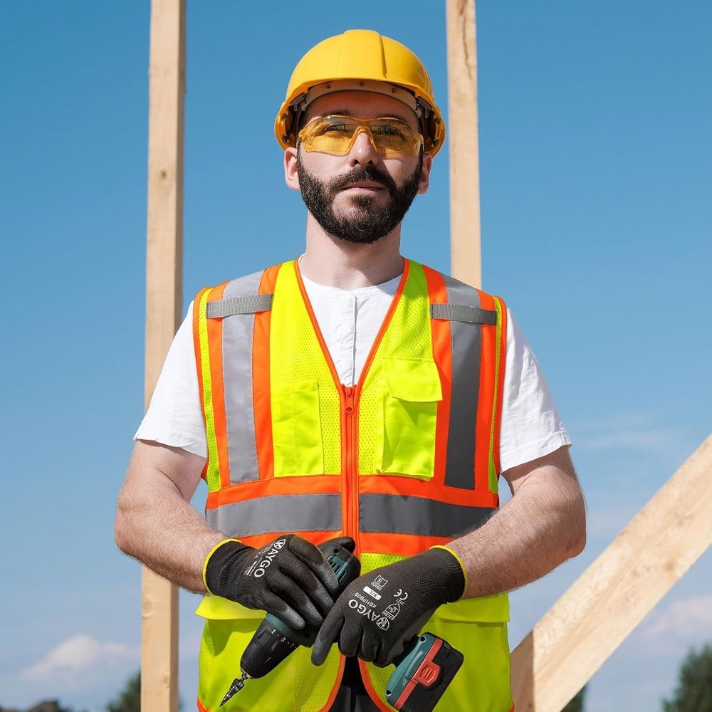Comfortable Yellow Safety Vest - 360 Reflectivity and Multi-Function Pockets