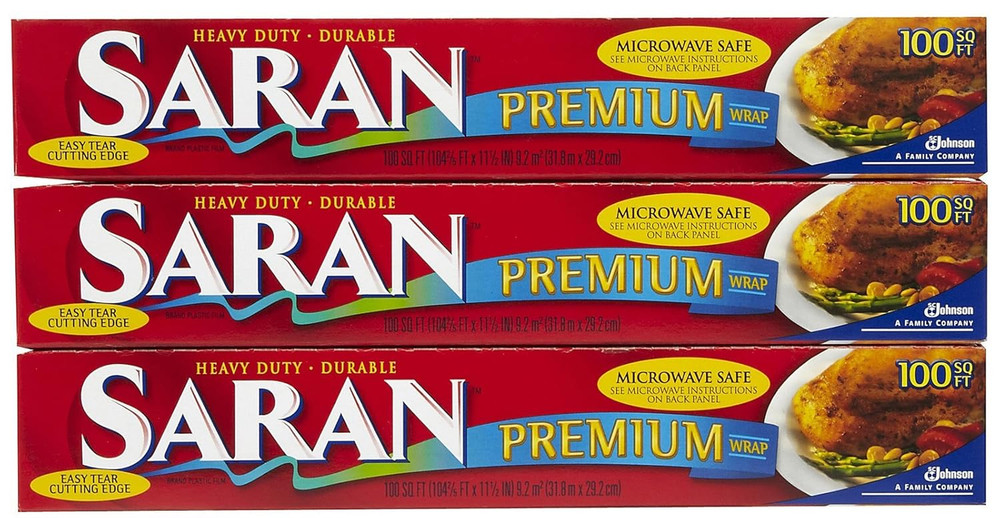 Premium Plastic Wrap - 100 Ft - 3 Pk