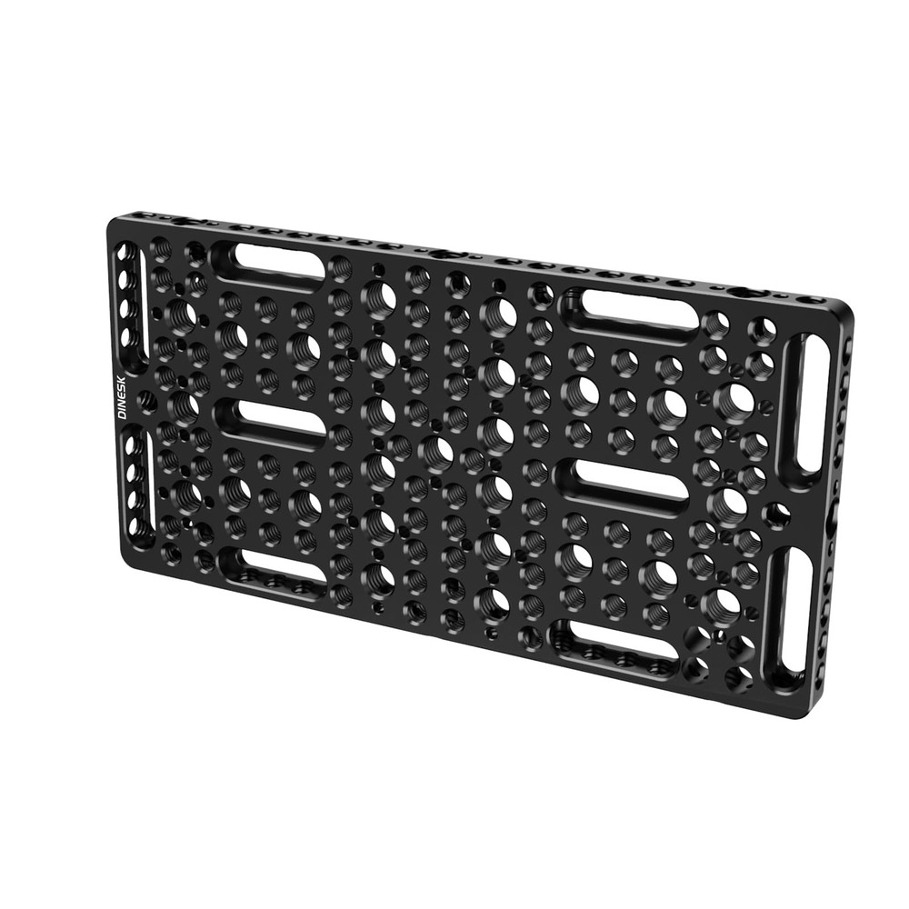 DINESK Multi-Functional Camera Cheese Plate with 1/4" 3/8" Black