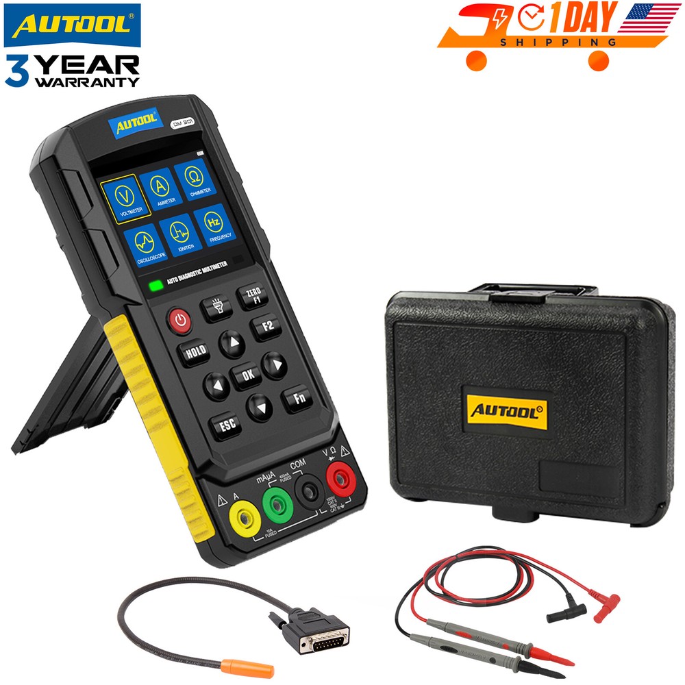 AUTOOL DM301 Digital Electrical Multimeter AC/DC Voltage Current Detector Kit US