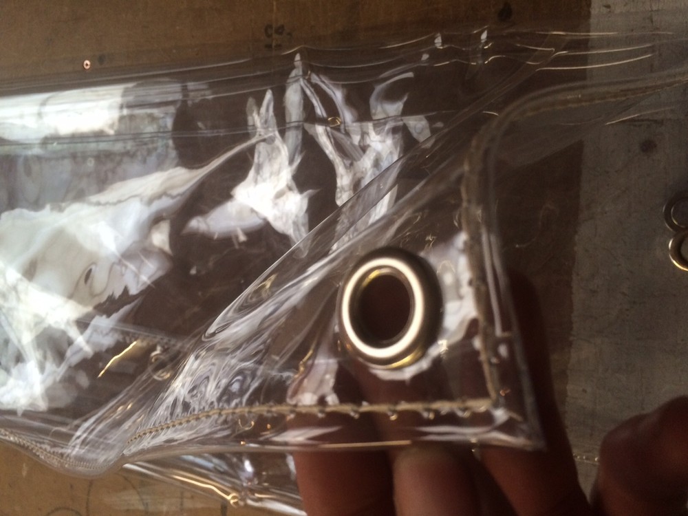 BLACK & CLEAR PVC CURTAINS - 16FT H X 12FT W - WIRE FITTING KIT