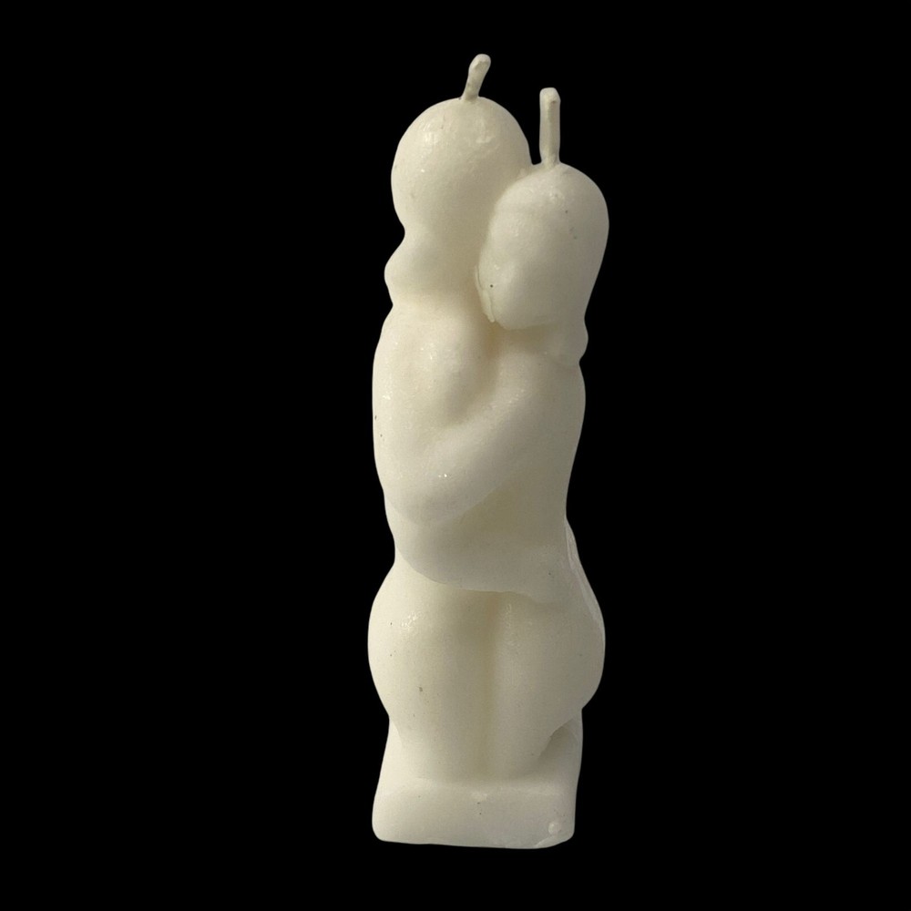 Erotic Couple Candle White