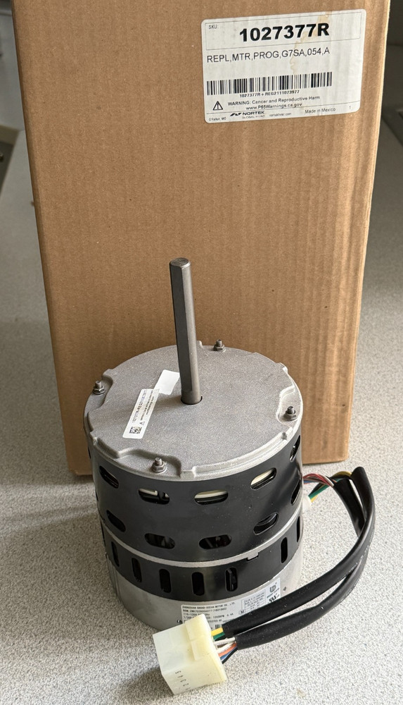 NEW Nordyne Nortek 1027377R REPLACEMENT MOTOR, PROGRAMMABLE, G7SA, 054, A