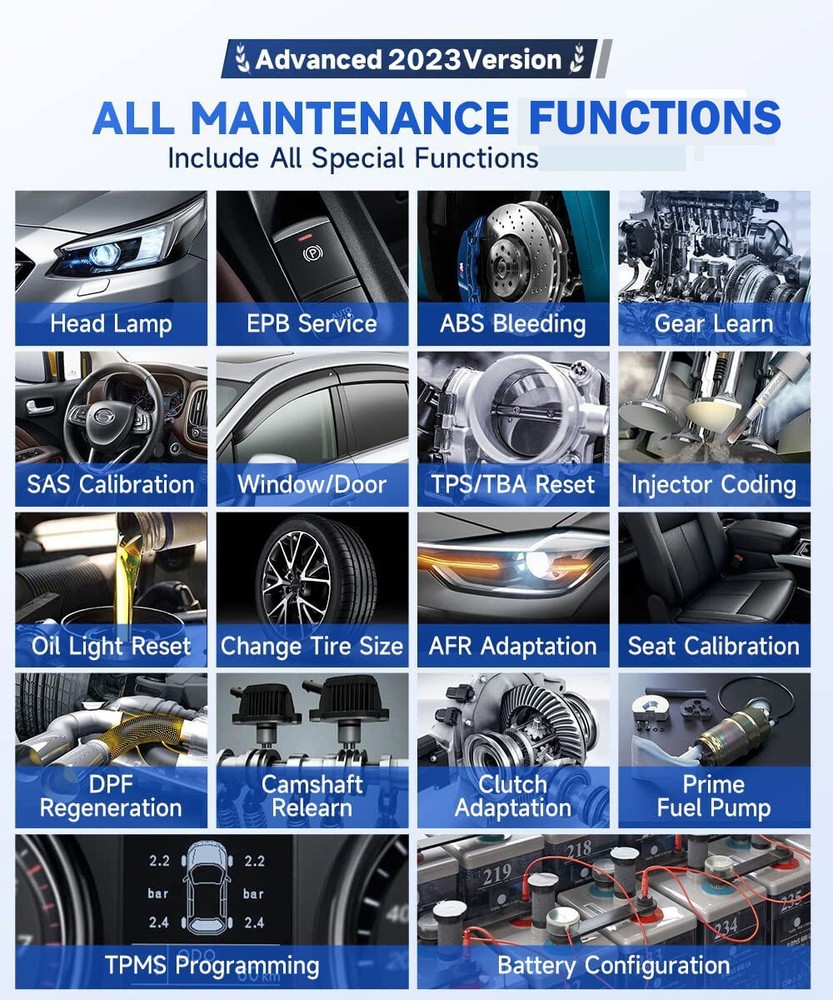 Tablet Scanner OBD2 Bi-directional Code Reader All System Wifi Diagnostic Tool