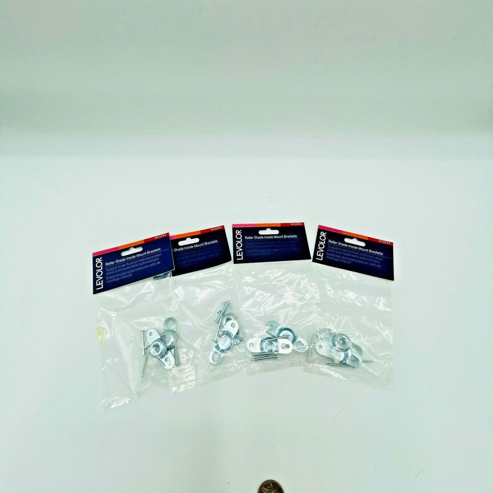 New Four Sets Pair Levelor Roller Shade Inside Mount Brackets