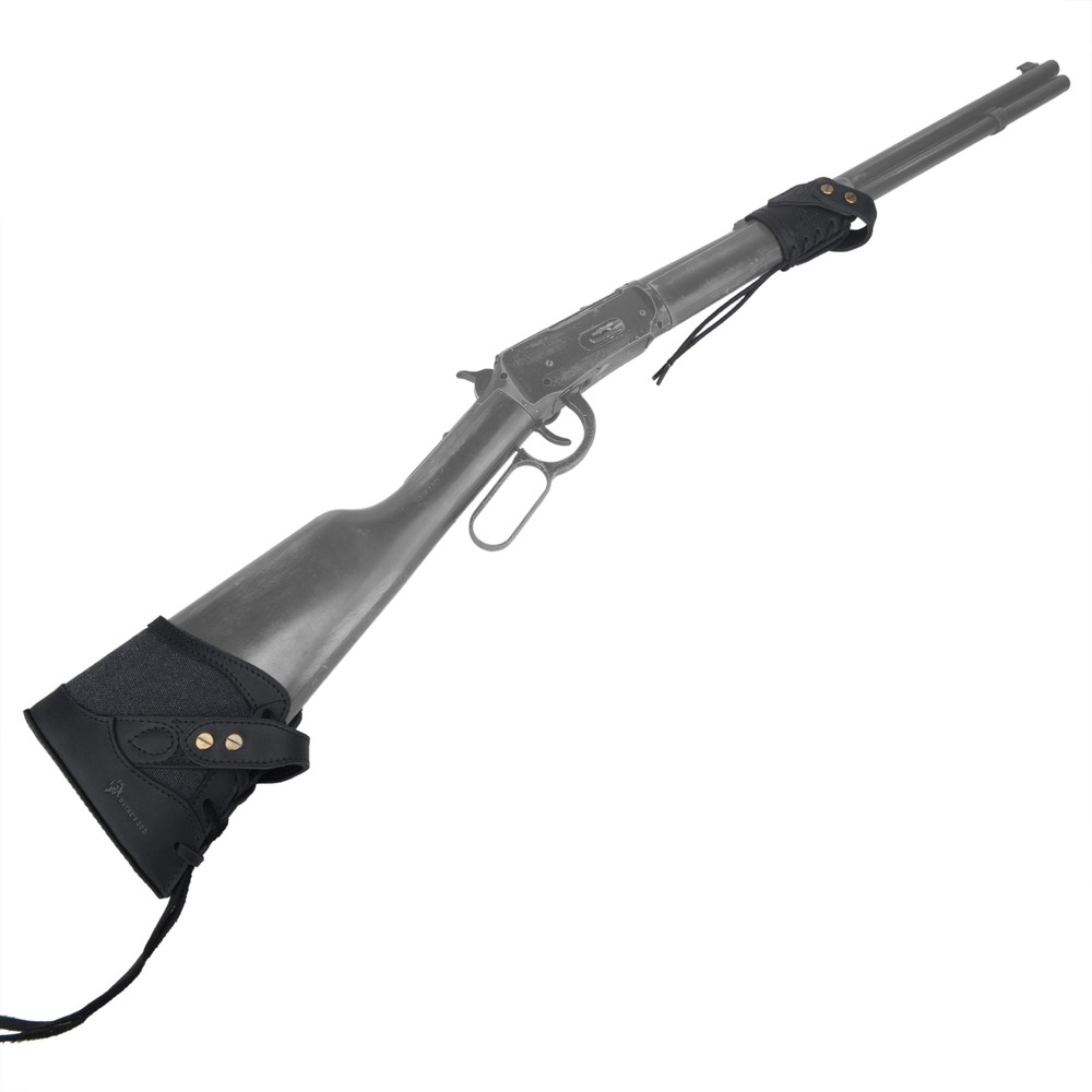 No Drill Needed Canvas Leather Gun Recoil Pad Wrap with Sling Loop