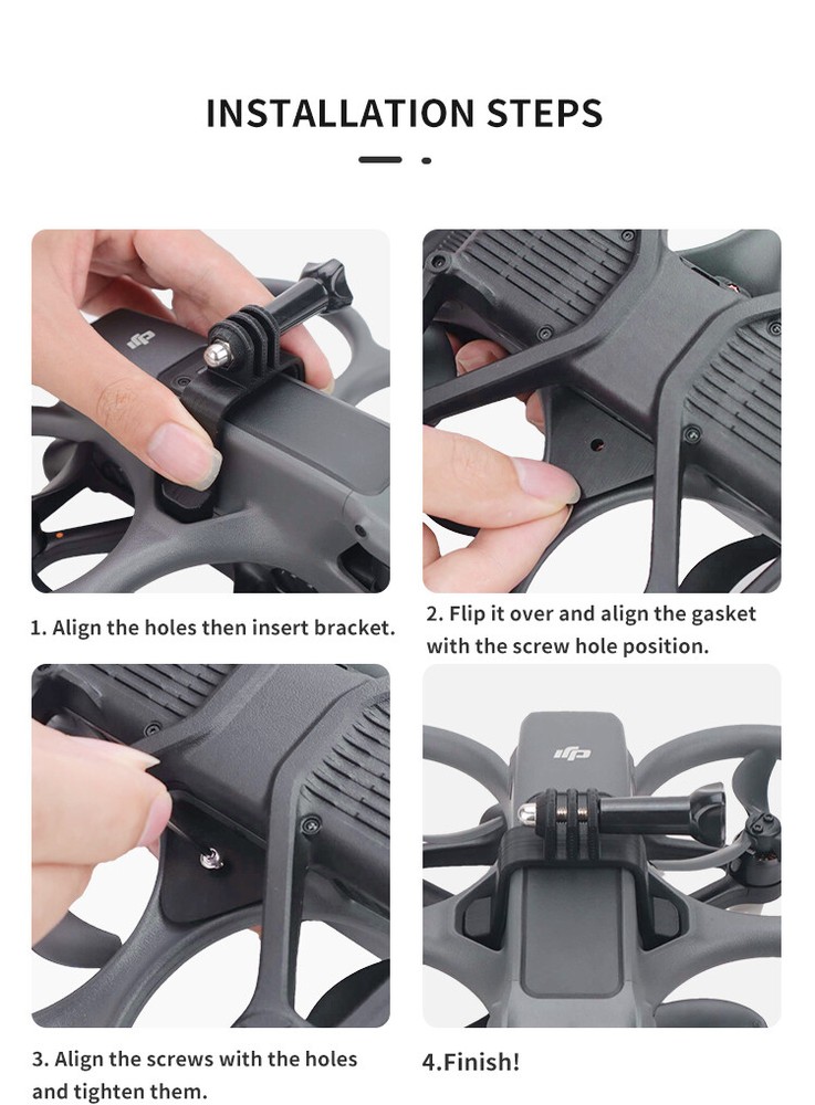 For DJI Avata 2 Transit Camera Transfer Sport Camera Upper Expansion Bracket