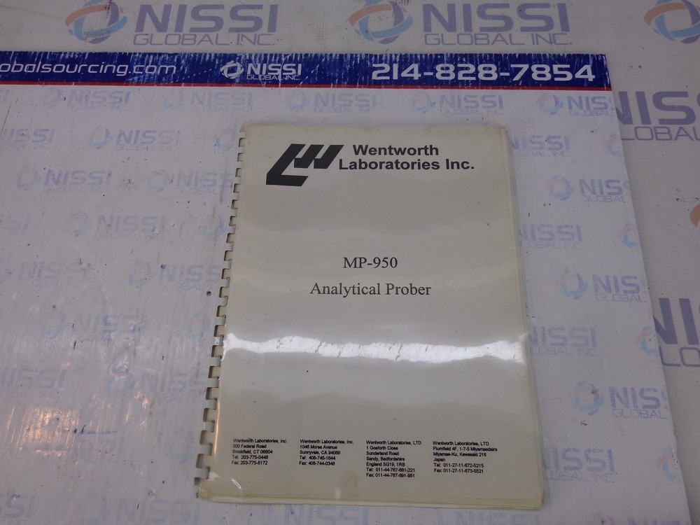 Wentworth lab MP-950 ANALYTICAL Prober manual