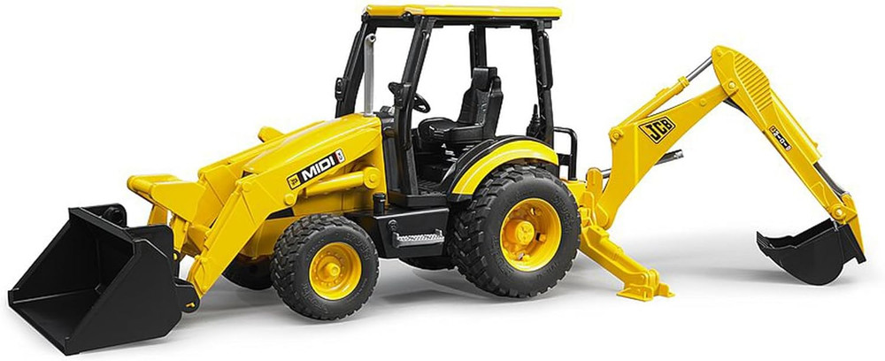 Toys - Construction Realistic JCB MIDI CX Backhoe Loader with Changeable Front L