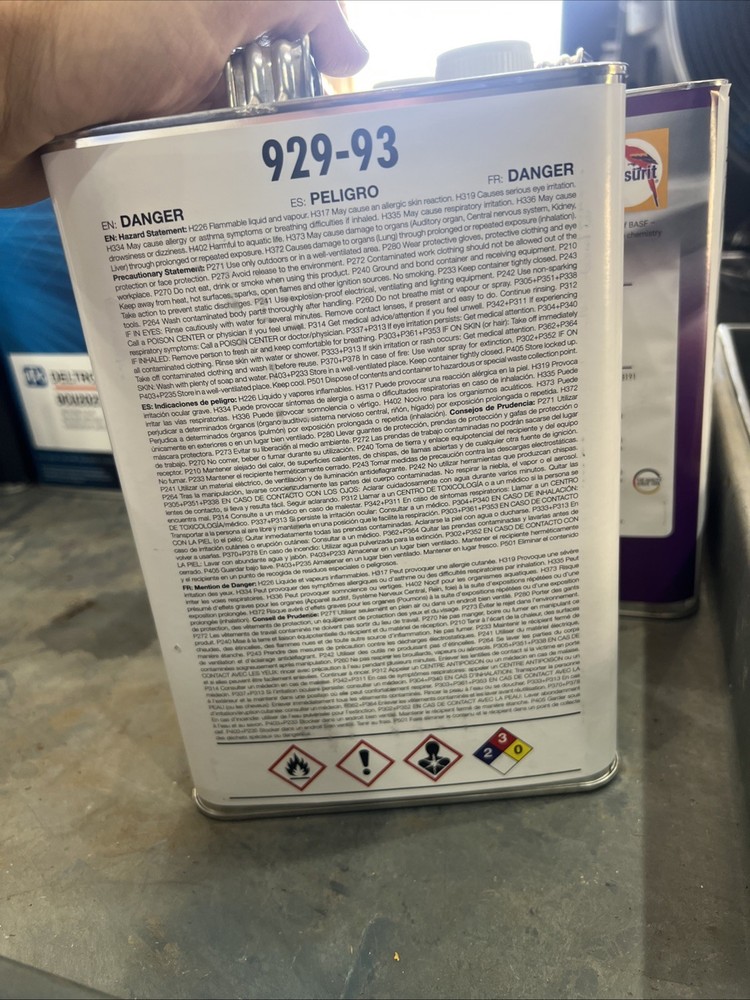 Glasurit 929-93 3.5L HS topcoat harder normal