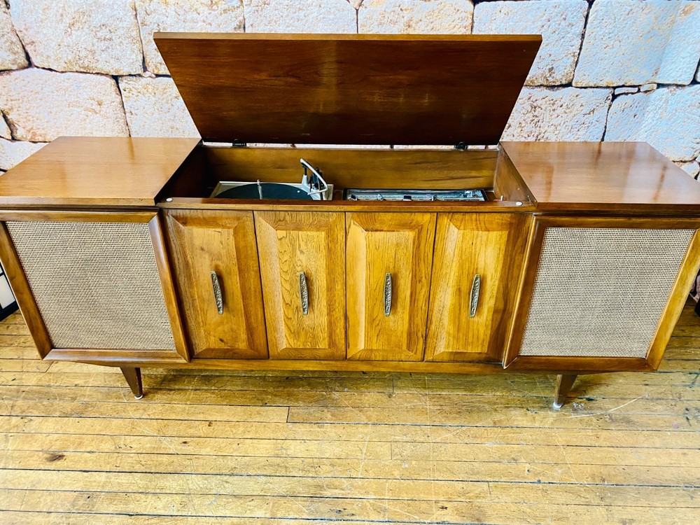 Mid Century Stereo Record Console by Philco