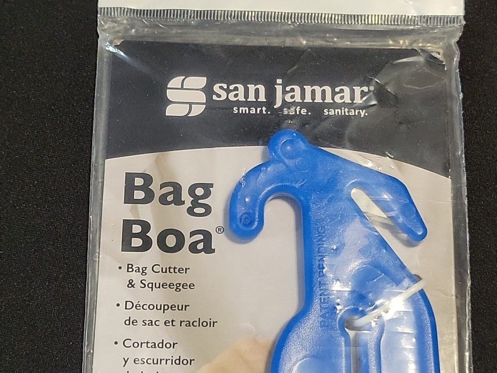San Jamar BB100 Bag Boa Bag Cutter Polypropylene Blue