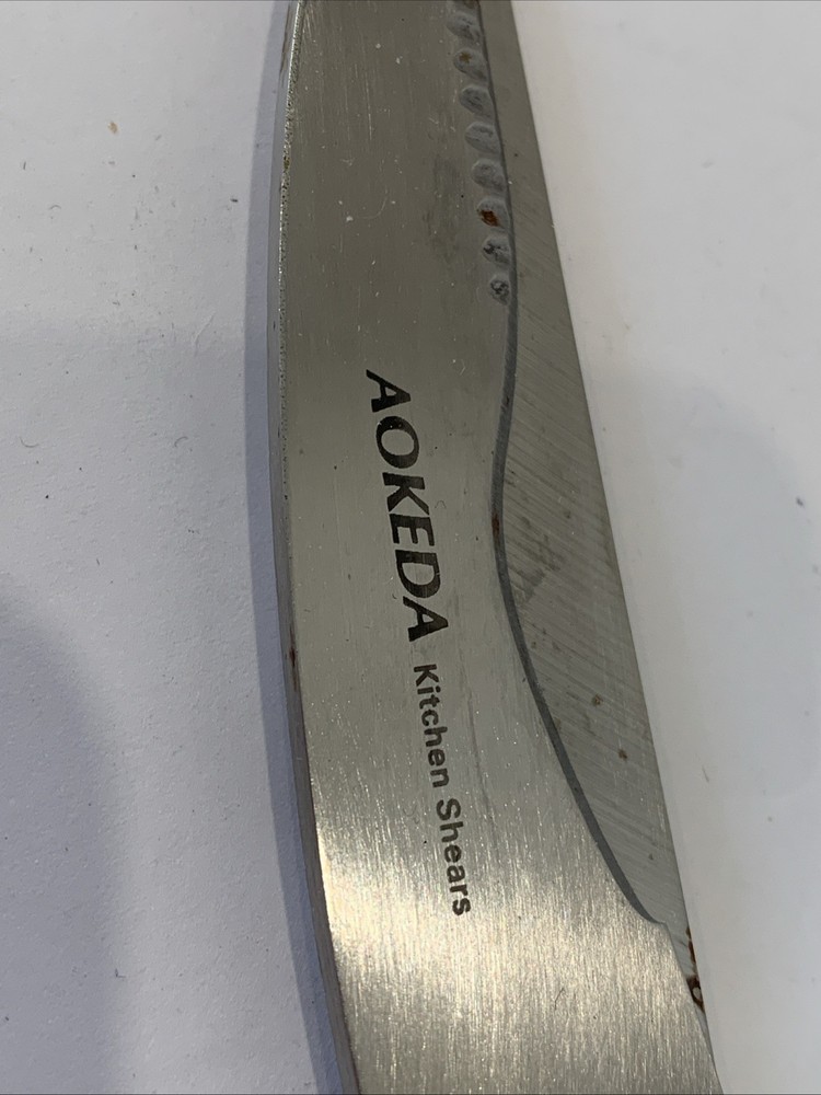Aokeda CHEF KITCHEN SHEARS Scissors Spring Loaded Wood Handles