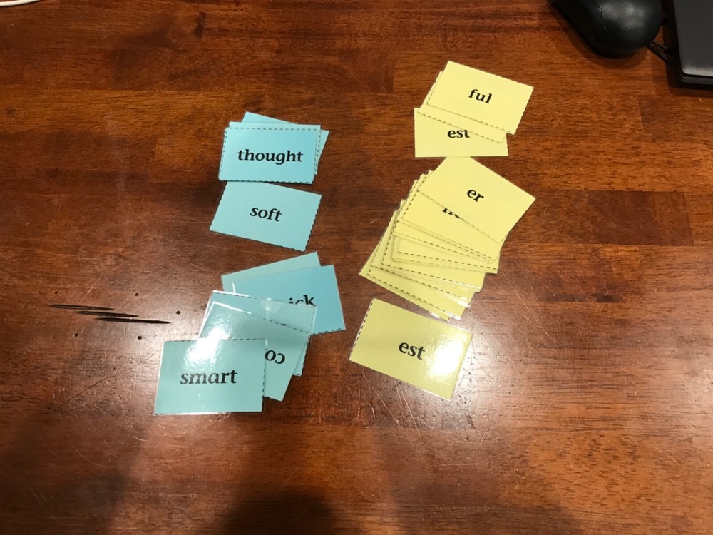 Suffixes Grade 3-4 language Arts file folder game teacher