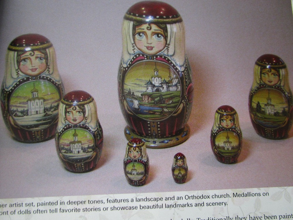 10pg Russian Nesting Doll History ARticle w/ Greeting card Pattern / Burley