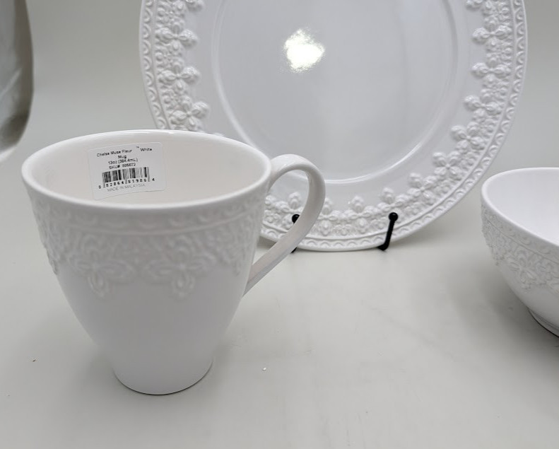 Lenox White Chelse Muse Fleur 4Pc Place Setting