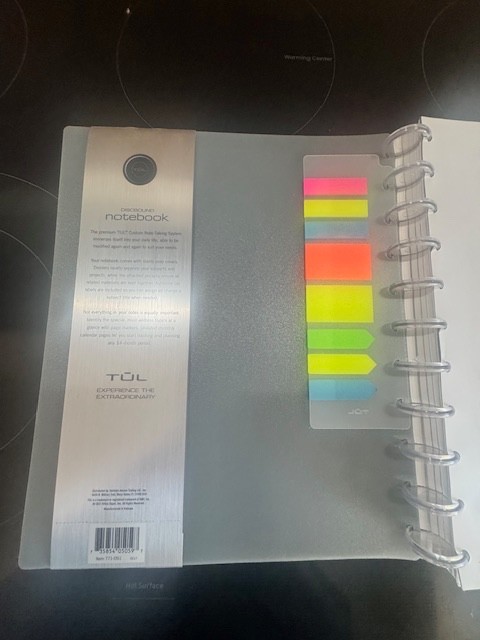 NEW TUL Custom Note-Taking System Discbound Leather Notebook, Letter Sz, Black
